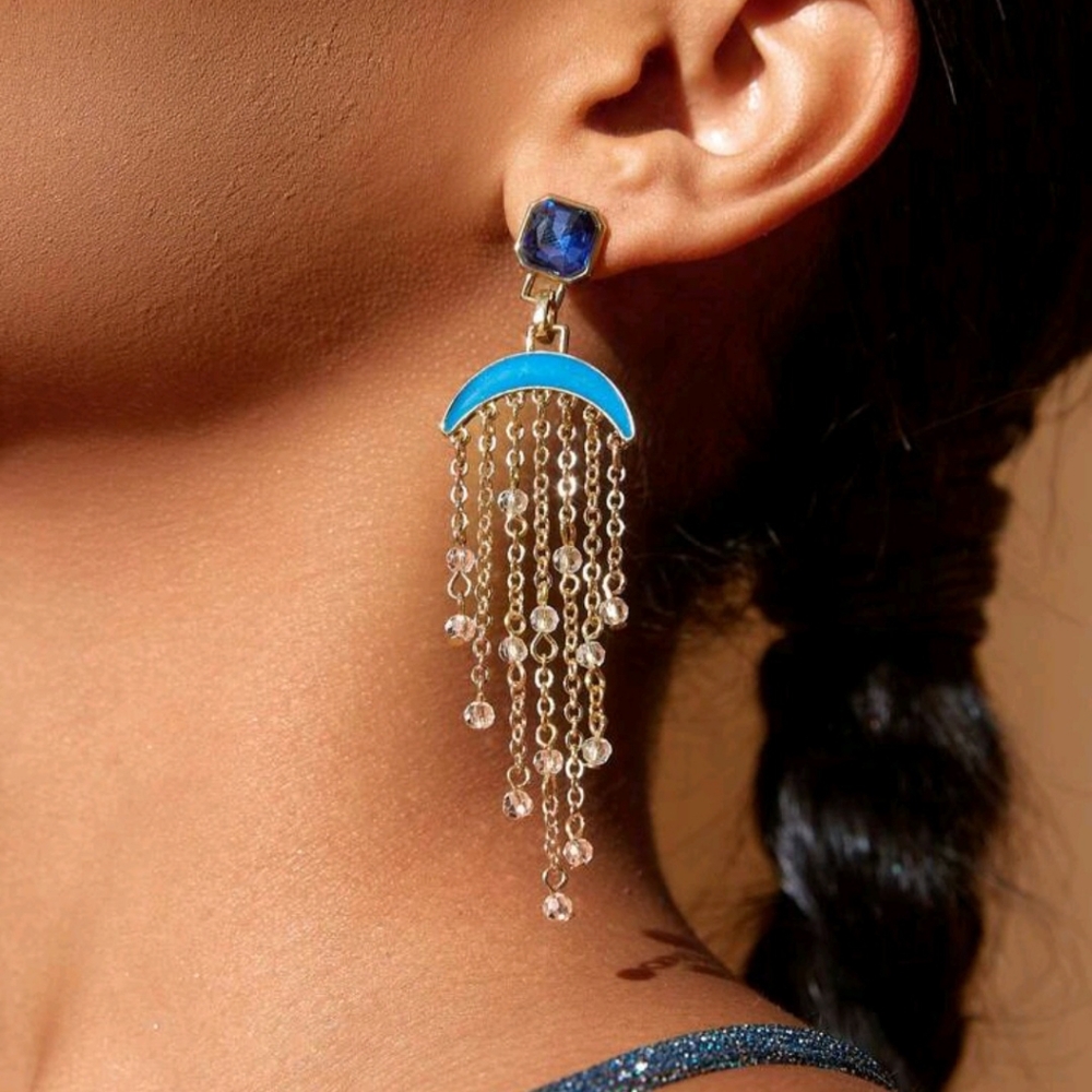 🔷️3-$15🔷️🌧HP! Rain Chain Tassel Dangle Drop Earrings New!